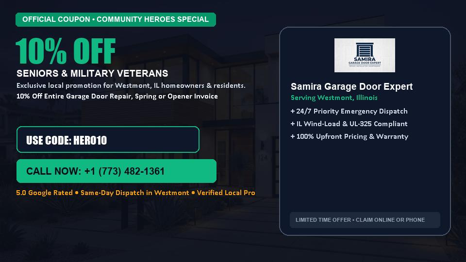 10% OFF Senior, Military & First Responder Discount in Westmont, IL - Samira Garage Door Expert